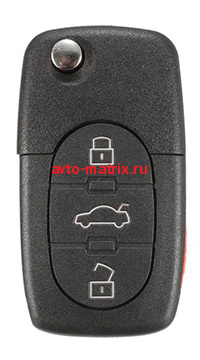 картинка Выкидной ключ Volkswagen 3 кнопки с 1998 - 2000г.