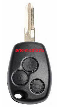 картинка Ключ Renault 3 кнопки Logan 2 с 2012 года. Duster с 2015 года. Sandero 2013-2018гг. Symbol 2012-2018гг. Trafic с 2015 года.