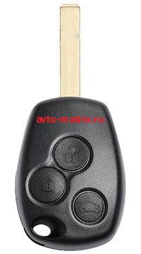 картинка Ключ Renault PCF7947 Clio III 2006-2010гг. Kango II 2009-2012гг. Master с 2010 года. Modus 2004-2012гг. Twigo с 2007 года. Trafic 2007-2014 года. 3 кнопки